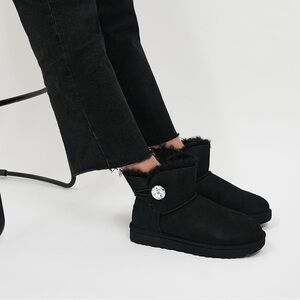 UGG Mini Bailey Bling Boots Black